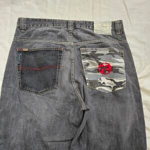 Vintage Pepe Jeans London Jeans Size 36x33 Gray Denim Camo Pocket Y2K Baggy Fit